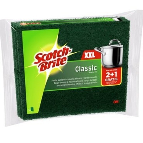 Estropajo Scotch-Brite XXL 3uds: limpieza eficaz y duradera