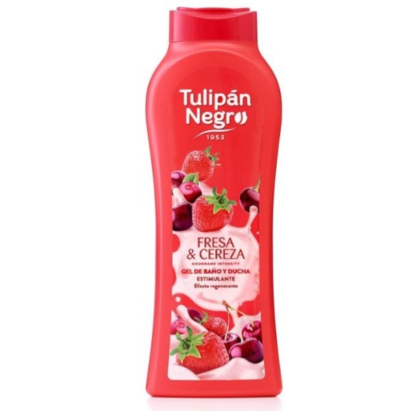 Gel de baño Tulipán Negro Fresa y Cereza | Aroma dulce y refrescante para tu piel