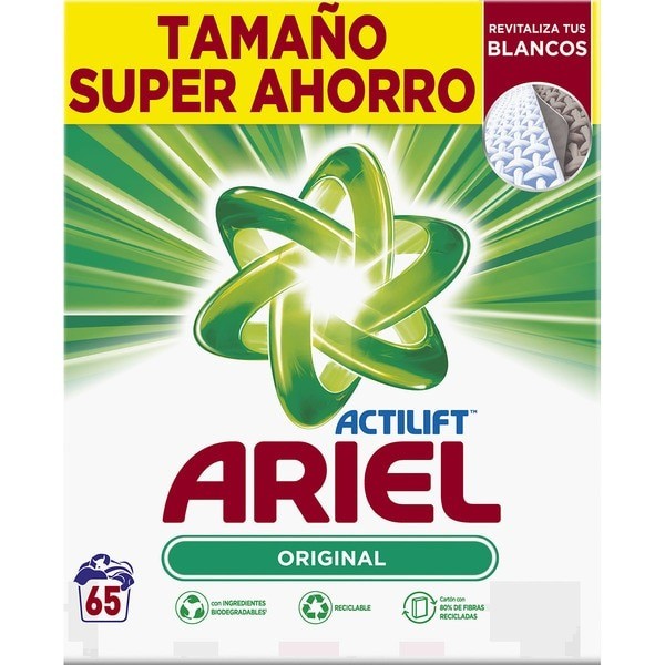Detergente Ariel  65 dosis ORIGINAL