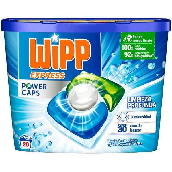 detergente en capsulas Wipp express 20 Uds.