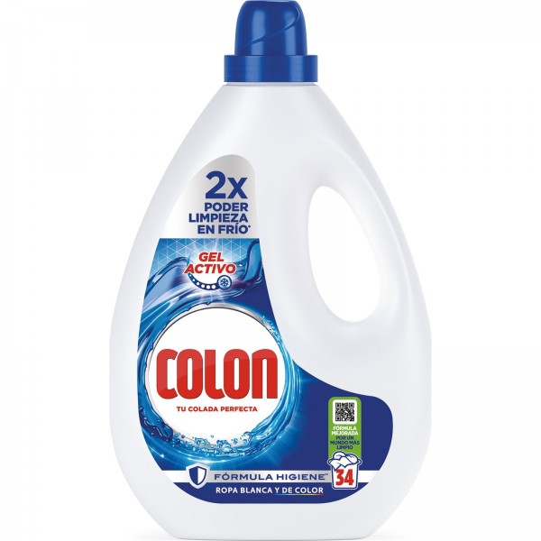 Detergente colon blanco impecable 34 lavados