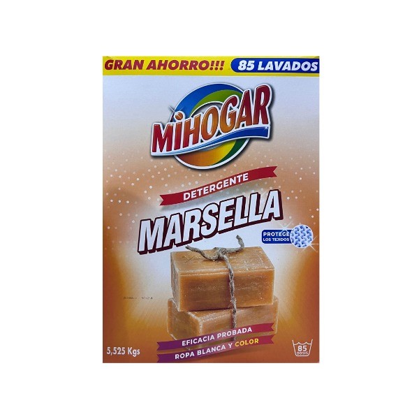 Mihogar detergente en polvo Marsella 85 lavados