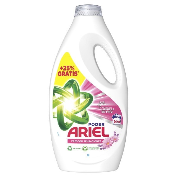 Ariel detergente Frescor Sensaciones 24+6